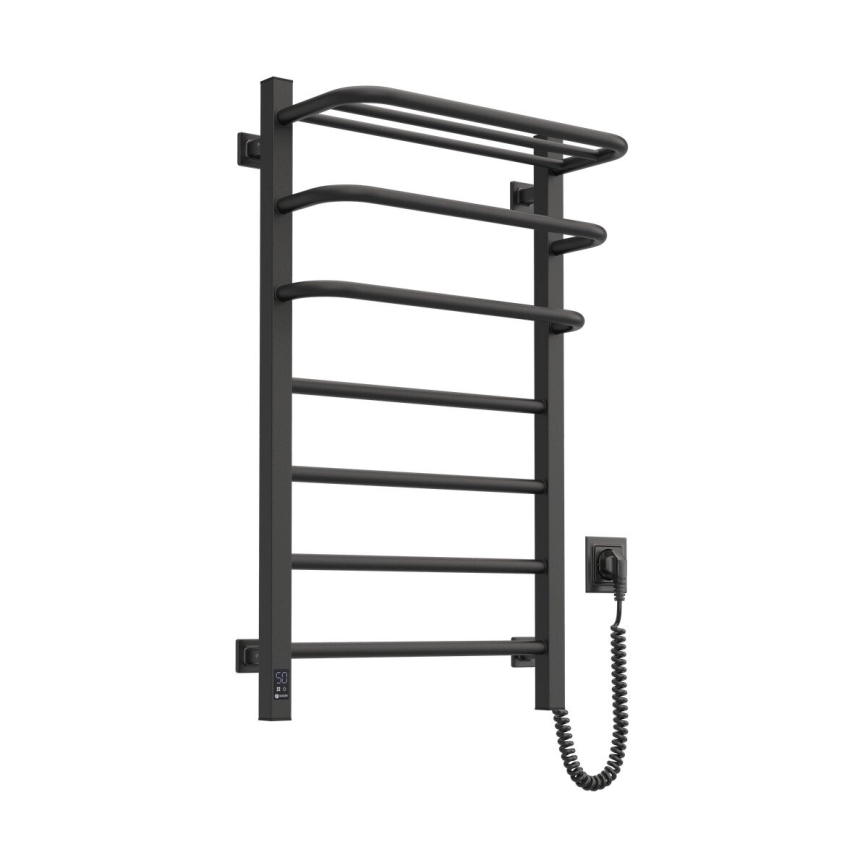 Casa de banho elétrica radiador com termóstato FORTIS 350W/230V 80,6 cm IP44 preto direita angular