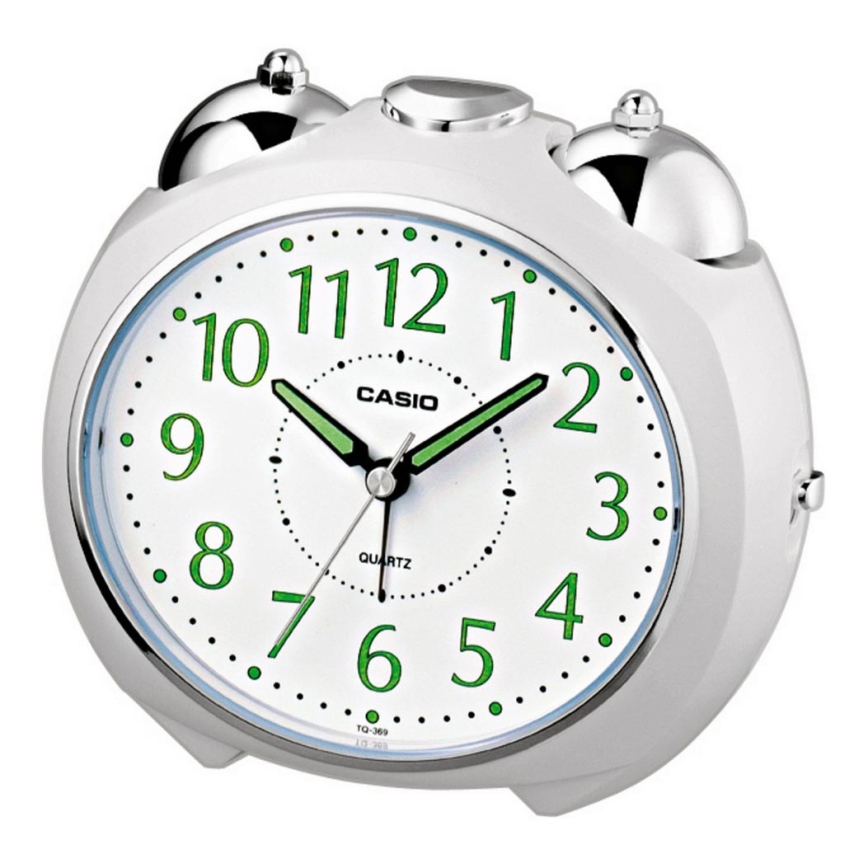 Casio - Despertador 1xLR14 branco/cromado brilhante