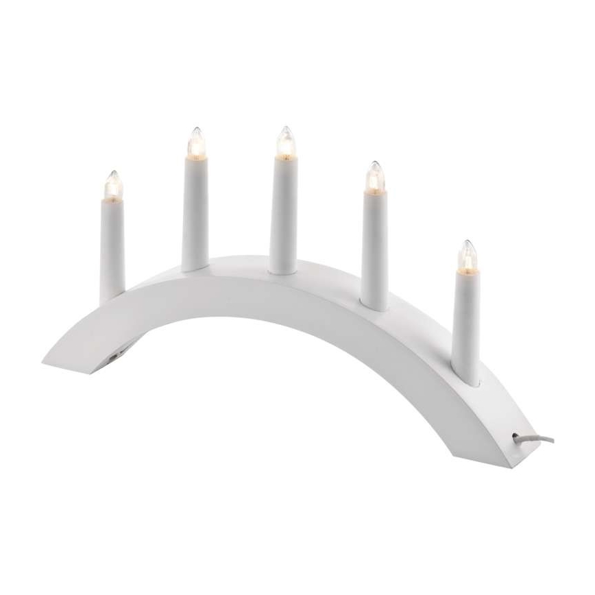 Castiçal de Natal 5xE10/15W/230V branco
