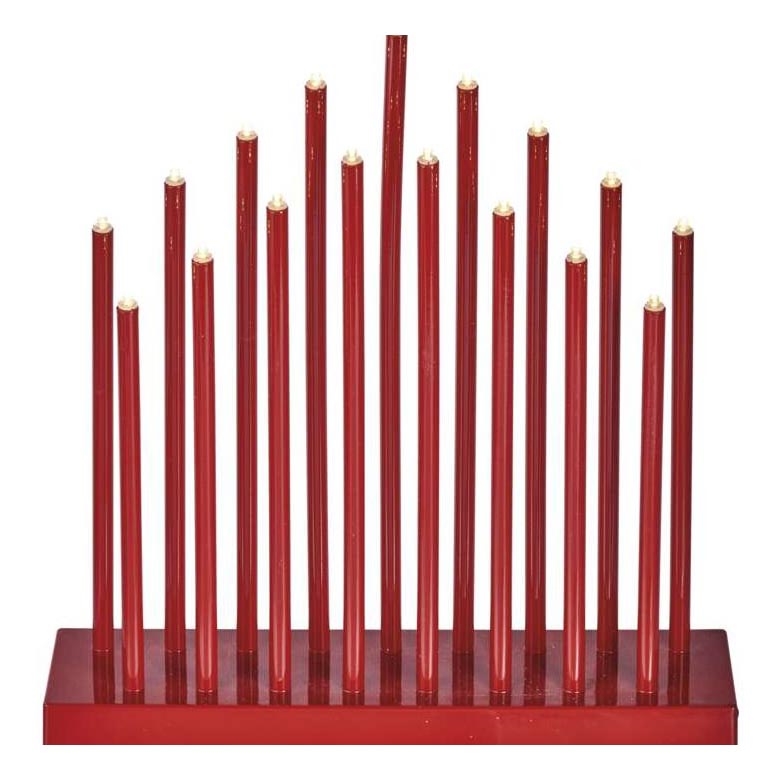 Castiçal de Natal LED 17xLED/3xAAA vermelho