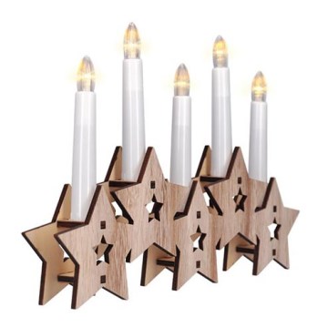 Castiçal de natal LED 5xLED/2xAA