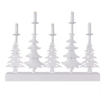 Castiçal de Natal LED LED/2xAA branco