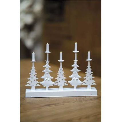 Castiçal de Natal LED LED/2xAA branco