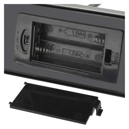 Castiçal LED de Natal 6xLED/2xAA preto