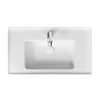 Cersanit K114-017 - Lavatório embutido CREA 44,5x80,5 cm cerâmica/branco brilhante