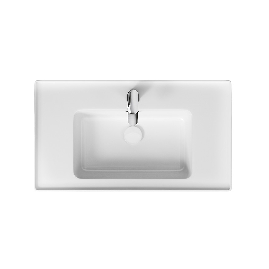 Cersanit K114-017 - Lavatório embutido CREA 44,5x80,5 cm cerâmica/branco brilhante