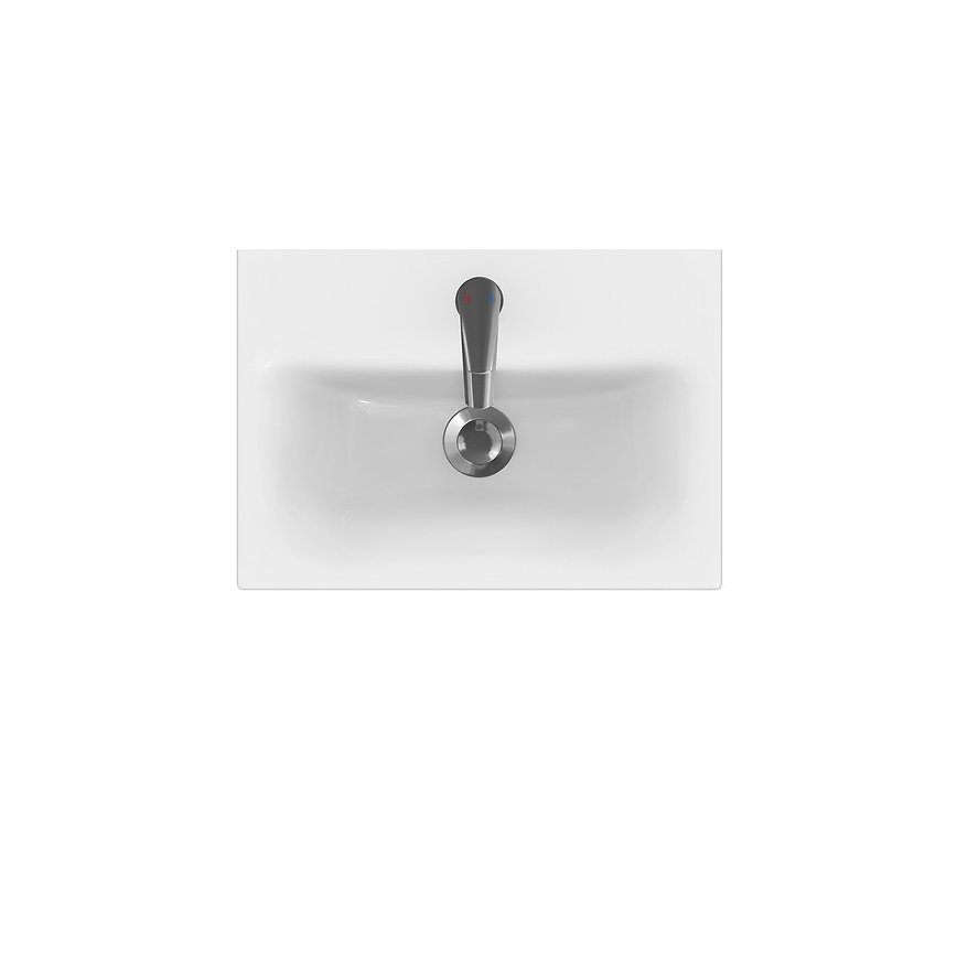 Cersanit K116-008 - Lavatório embutido MODUO SLIM 35x50 cm cerâmica/branco brilhante