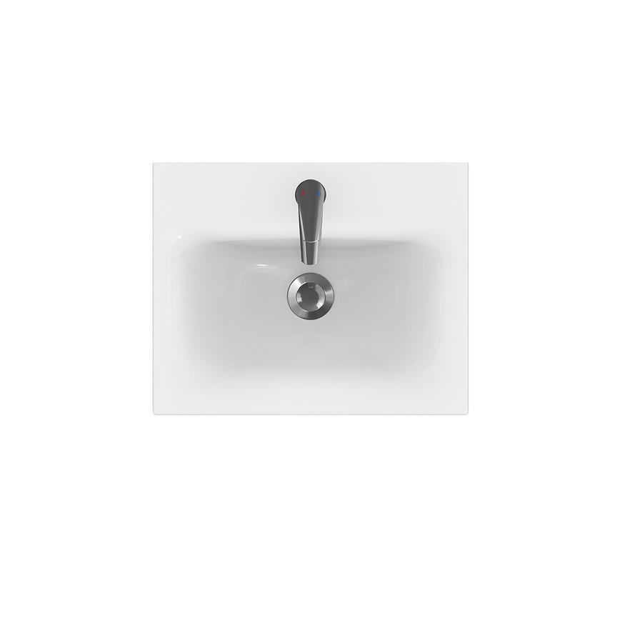 Cersanit K116-009 - Lavatório embutido MODUO 40x50 cm cerâmica/branco brilhante