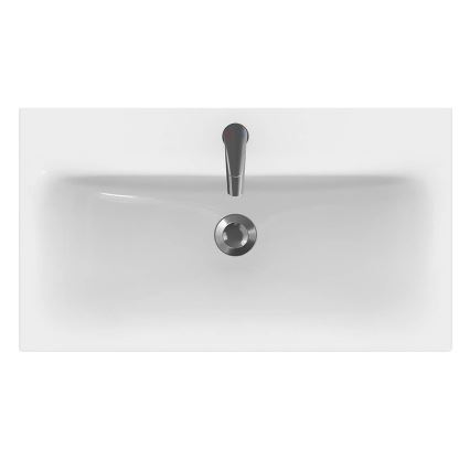 Cersanit K116-013 - Lavatório embutido MODUO 45x80 cm cerâmica/branco brilhante