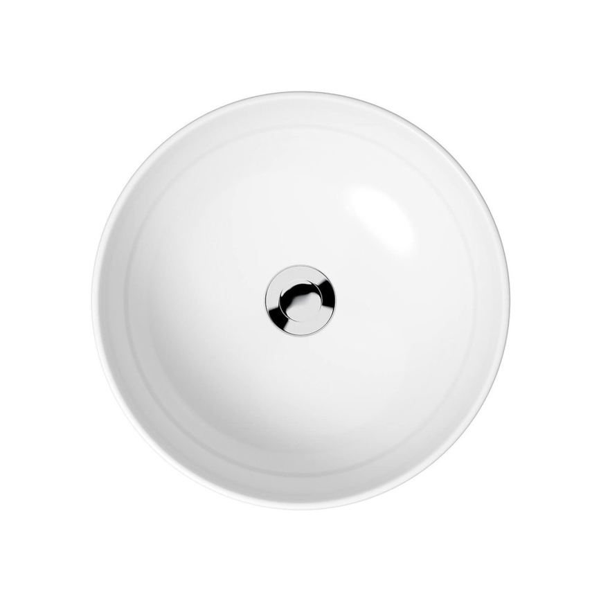 Cersanit K116-048-ECO - Lavatório de bancada MODUO Ø 40 cm, em cerâmica, branco brilhante