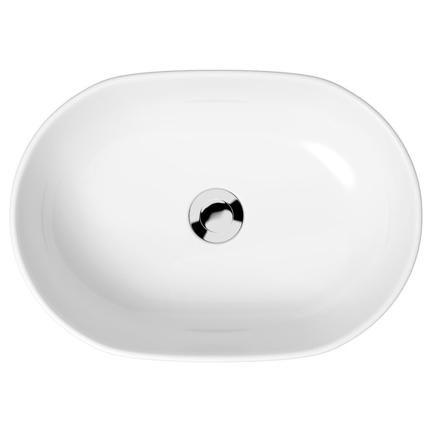 Cersanit K116-049 - Lavatório de bancada MODUO 35,5x50 cm cerâmica/branco brilhante