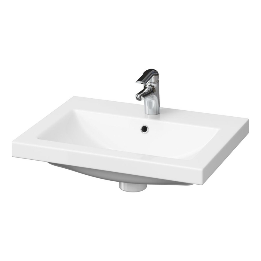 Cersanit K32-003-ECO - Lavatório embutido COMO 45x60 cm cerâmica/branco brilhante