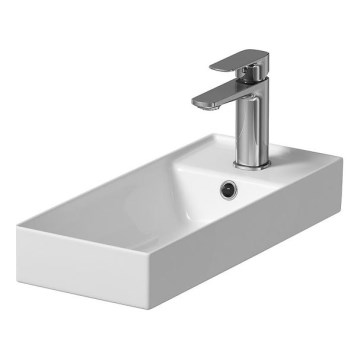 Cersanit K677-005 - Lavatório de bancada LARGA 22x50 cm cerâmica/branco brilhante