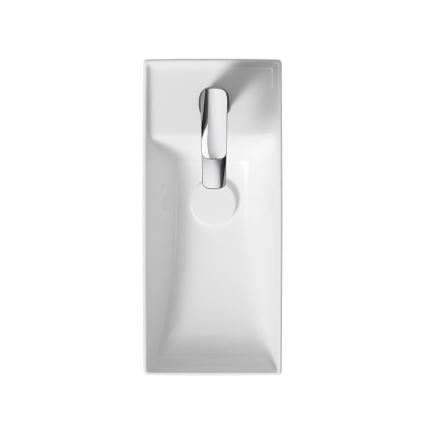 Cersanit K677-005 - Lavatório de bancada LARGA 22x50 cm cerâmica/branco brilhante