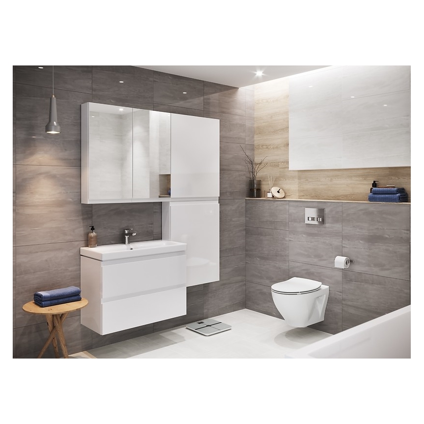 Cersanit K701-147 - Sanita suspensa com assent SAVIO cerâmica/branco