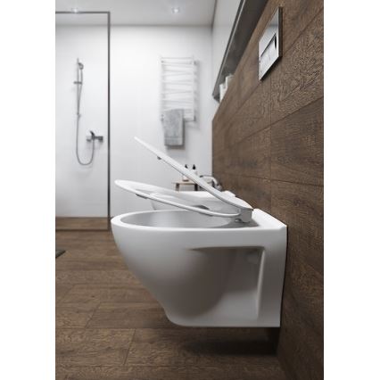 Cersanit K701-147 - Sanita suspensa com assent SAVIO cerâmica/branco