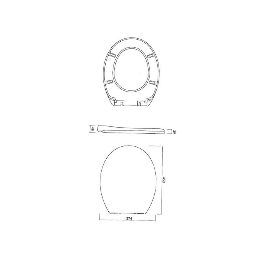 Cersanit K98-0074 - Assento de sanita PRESIDENT SoftClose branco