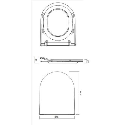 Cersanit K98-0146 - Assento de sanita CITY OVAL SoftClose branco