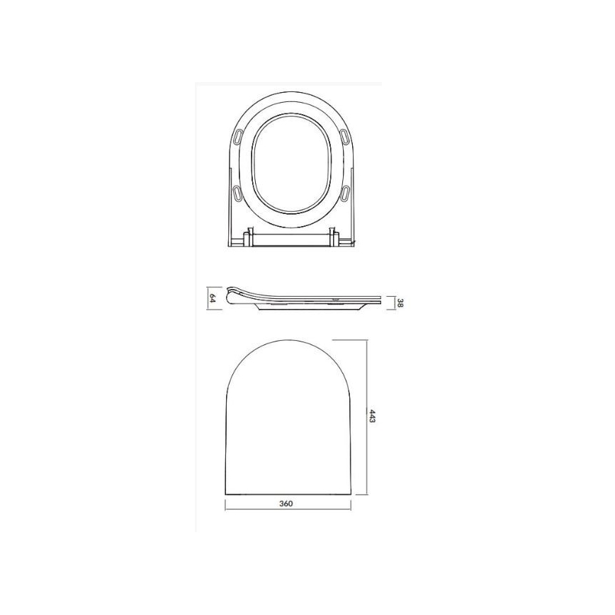 Cersanit K98-0146 - Assento de sanita CITY OVAL SoftClose branco