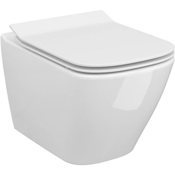 Cersanit S701-405 - Sanita suspensa com assent CITY SQUARE cerâmica/branco