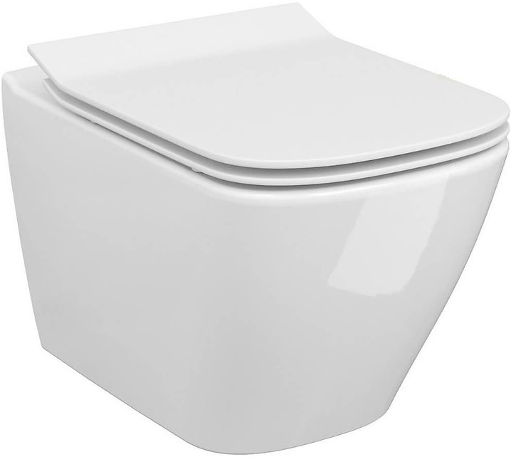 Cersanit S701-405 - Sanita suspensa com assent CITY SQUARE cerâmica/branco
