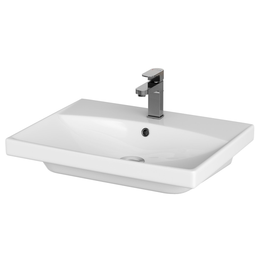 Cersanit S801-142-DSM - Armário suspenso para casa de banho com bacia ELODY PLUS 46x60 cm branco