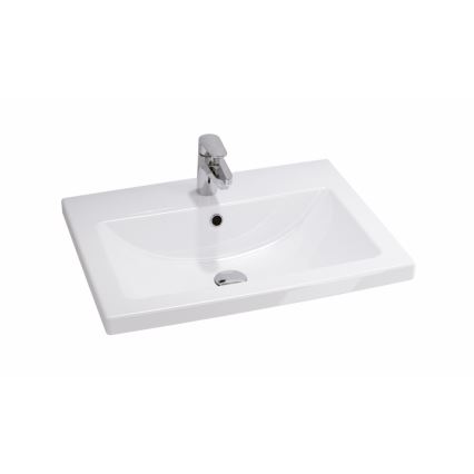Cersanit S801-147-DSM - Armário de banheiro suspenso com lavatório LARA 46x60 cm branco