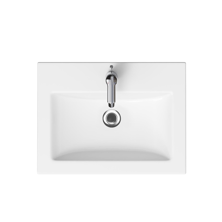 Cersanit S801-147-DSM - Armário suspenso para casa de banho com bacia ELODY 46x60 cm branco
