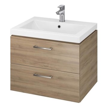 Cersanit S801-148-DSM - Armário suspenso para casa de banho com bacia ELODY 46x60 cm nogueira