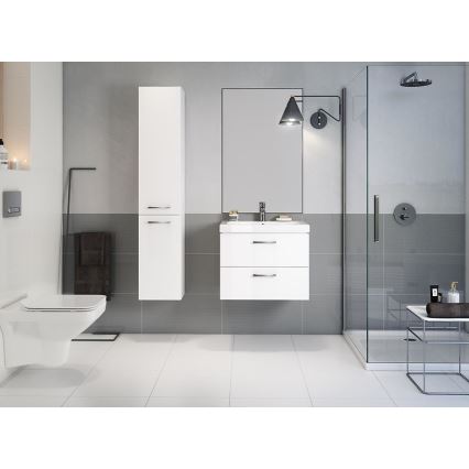 Cersanit S801-149-DSM - Armário suspenso para casa de banho com bacia ELODY 46x80 cm branco