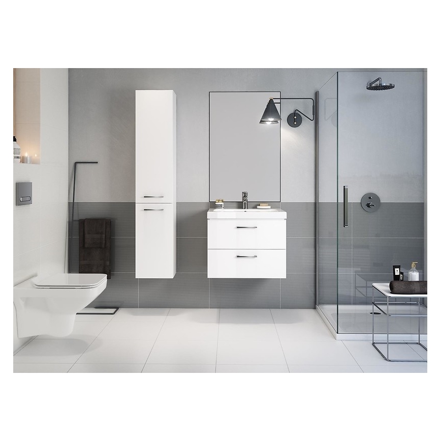 Cersanit S801-149-DSM - Armário suspenso para casa de banho com bacia ELODY 46x80 cm branco
