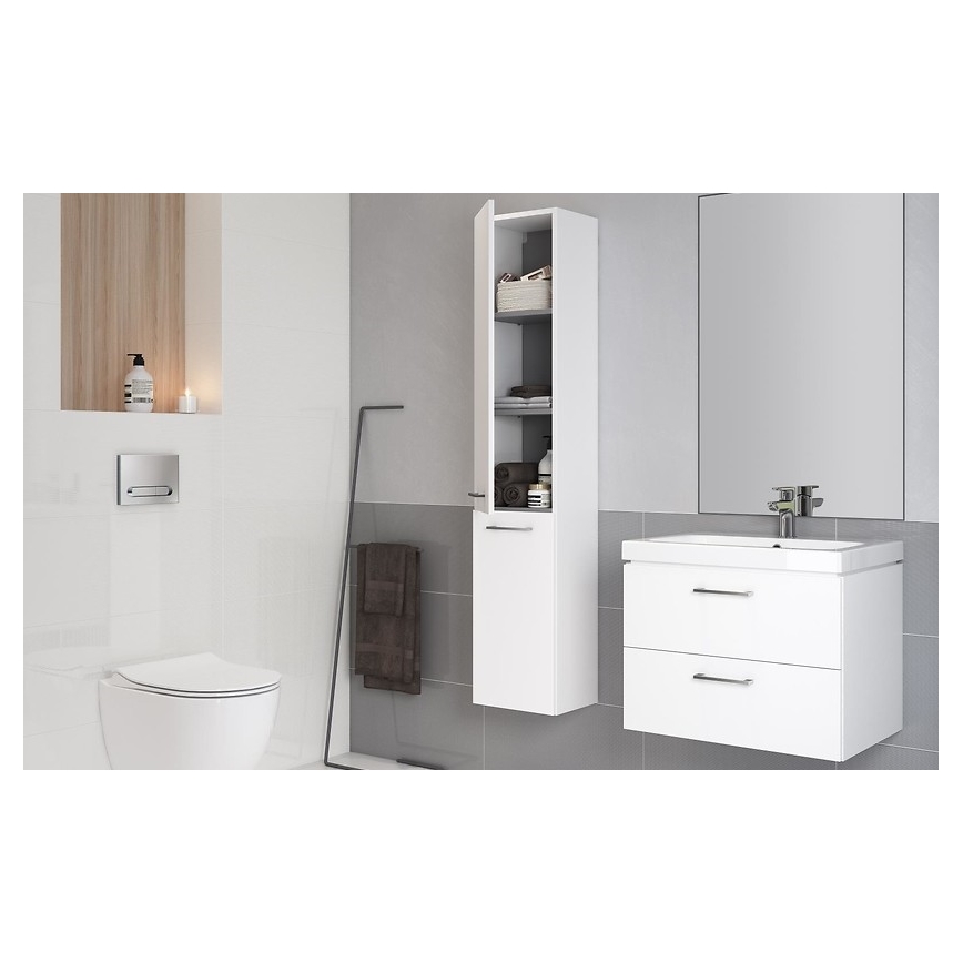 Cersanit S801-149-DSM - Armário suspenso para casa de banho com bacia ELODY 46x80 cm branco