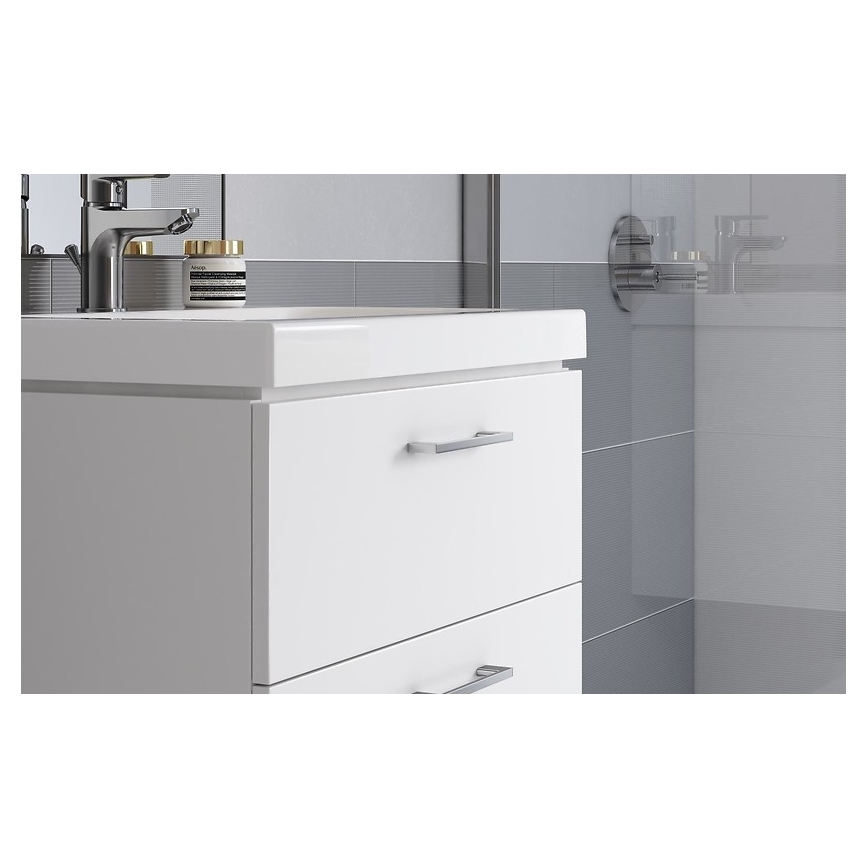 Cersanit S801-149-DSM - Armário suspenso para casa de banho com bacia ELODY 46x80 cm branco