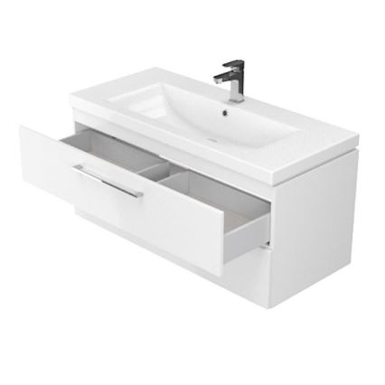 Cersanit S801-149-DSM - Armário suspenso para casa de banho com bacia ELODY 46x80 cm branco