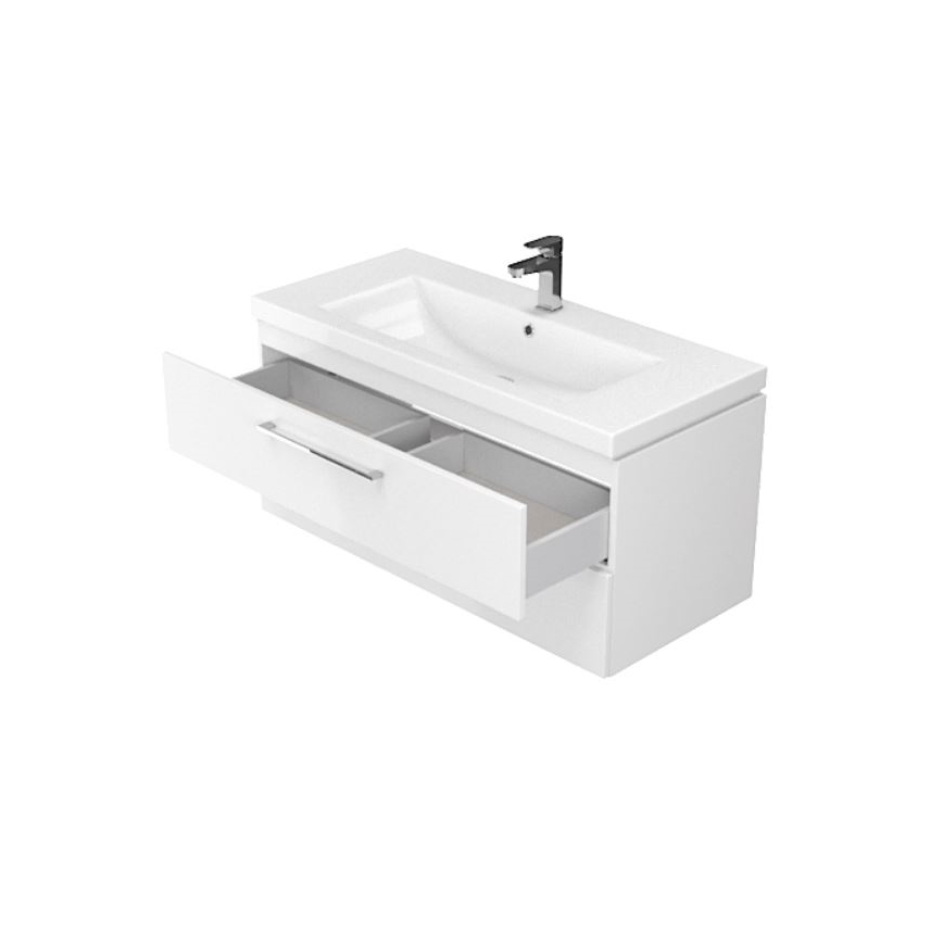 Cersanit S801-149-DSM - Armário suspenso para casa de banho com bacia ELODY 46x80 cm branco