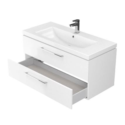 Cersanit S801-149-DSM - Armário suspenso para casa de banho com bacia ELODY 46x80 cm branco