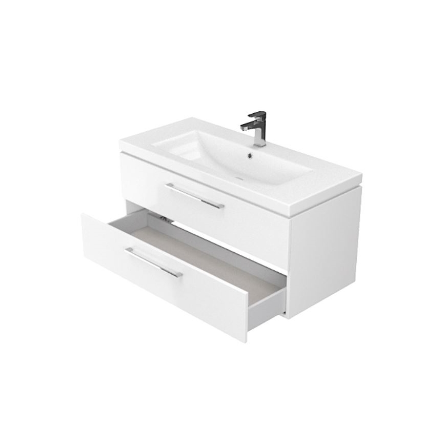 Cersanit S801-149-DSM - Armário suspenso para casa de banho com bacia ELODY 46x80 cm branco