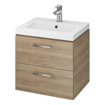 Cersanit S801-153-DSM - Armário suspenso para casa de banho com bacia ELIS 46x50 cm nogueira
