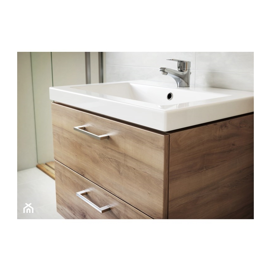 Cersanit S801-153-DSM - Armário suspenso para casa de banho com bacia ELIS 46x50 cm nogueira