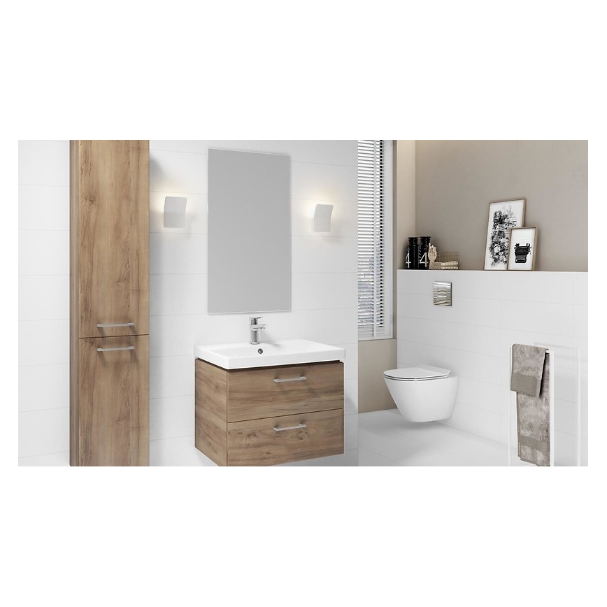 Cersanit S801-153-DSM - Armário suspenso para casa de banho com bacia ELIS 46x50 cm nogueira