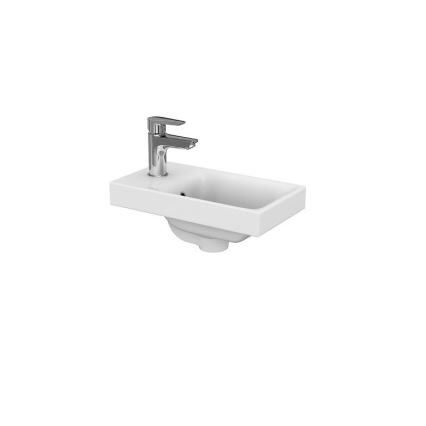 Cersanit S801-218-DSM - Armário suspenso para casa de banho com lavatório MODUO SLIM 40 cm branco brilhante