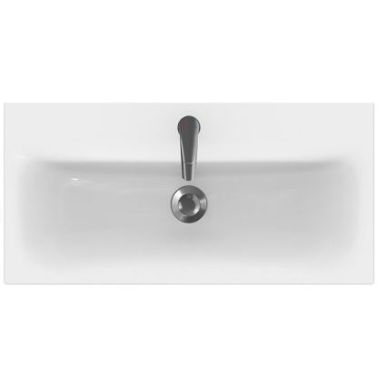 Cersanit S801-221-DSM - Armário suspenso para casa de banho com bacia MEDDIE 62x80 cm branco brilhante