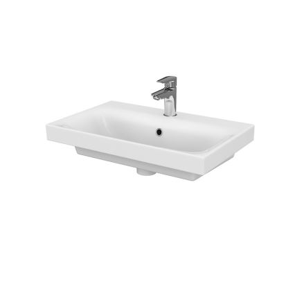 Cersanit S801-227-DSM - Armário suspenso para casa de banho com bacia MEDA SLIM 62x60 cm branco brilhante
