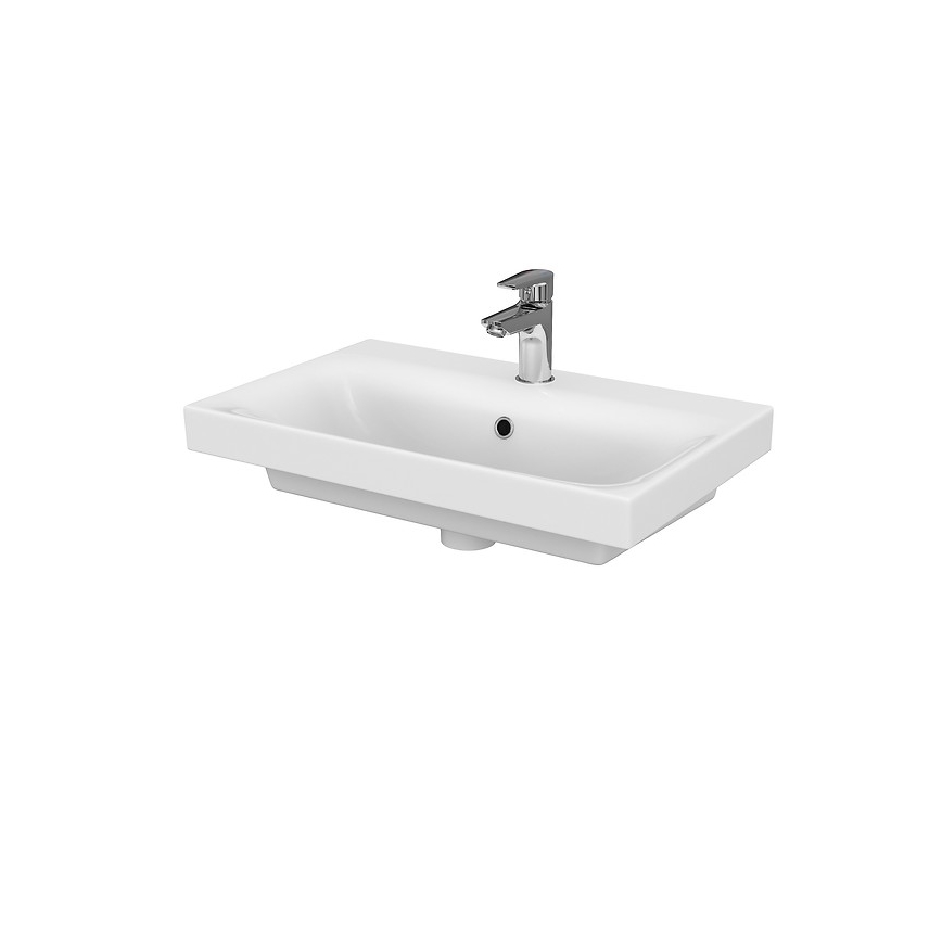 Cersanit S801-227-DSM - Armário suspenso para casa de banho com bacia MEDA SLIM 62x60 cm branco brilhante