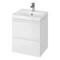 Cersanit S801-230-DSM - Armário de banheiro suspenso com lavatório MODUO 62x50 cm branco