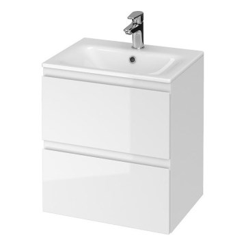 Cersanit S801-312-ECO - Armário de casa de banho suspenso com lavatório MODUO 50x40 cm branco
