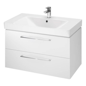 Cersanit S801-338-DSM - Armário suspenso para casa de banho com bacia ELODY 46x80 cm branco