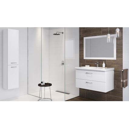 Cersanit S801-338-DSM - Armário suspenso para casa de banho com bacia ELODY 46x80 cm branco