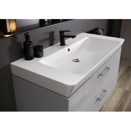 Cersanit S801-338-DSM - Armário suspenso para casa de banho com bacia ELODY 46x80 cm branco