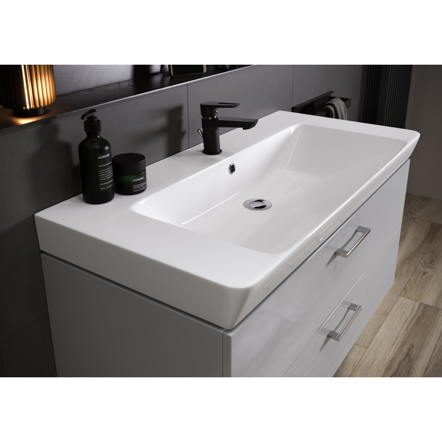 Cersanit S801-338-DSM - Armário suspenso para casa de banho com bacia ELODY 46x80 cm branco